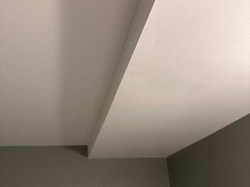 Drywall ceiling after repair