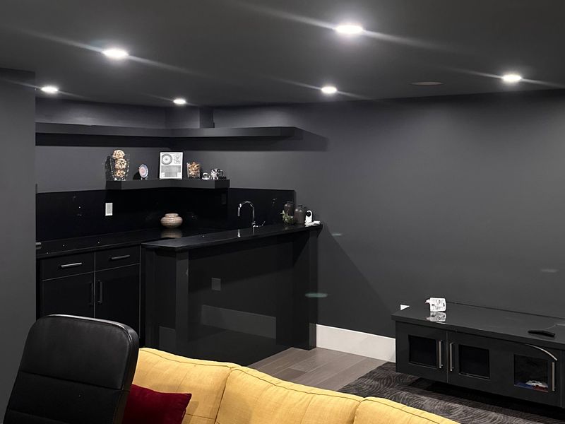 Basement interior after painting